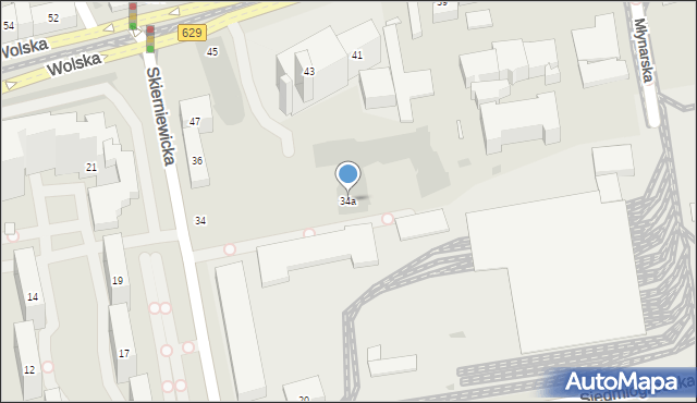 Warszawa, Skierniewicka, 34a, mapa Warszawy