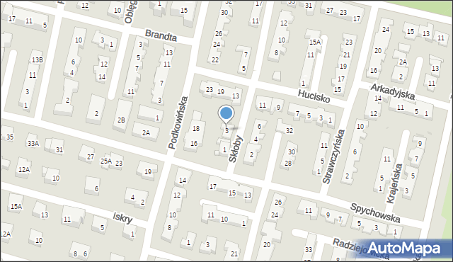 Warszawa, Skłoby, 3, mapa Warszawy