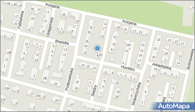 Warszawa, Skłoby, 5, mapa Warszawy