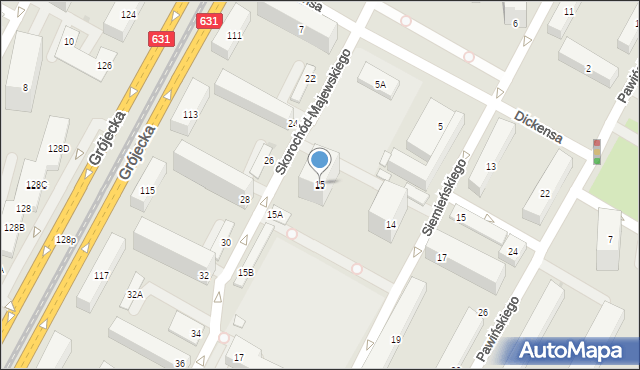 Warszawa, Skorochód-Majewskiego Walentego, 15, mapa Warszawy