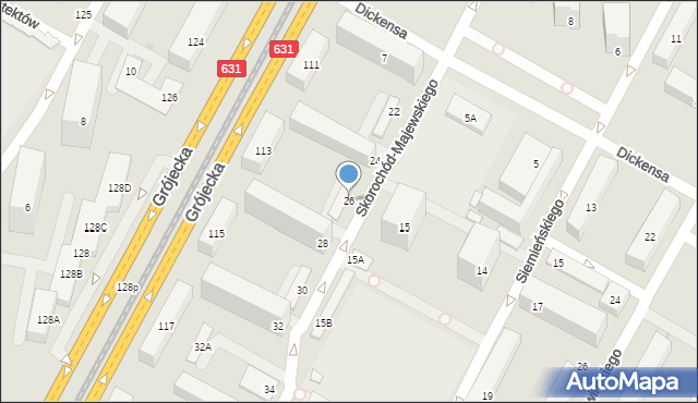 Warszawa, Skorochód-Majewskiego Walentego, 26, mapa Warszawy