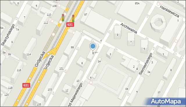 Warszawa, Skorochód-Majewskiego Walentego, 6, mapa Warszawy