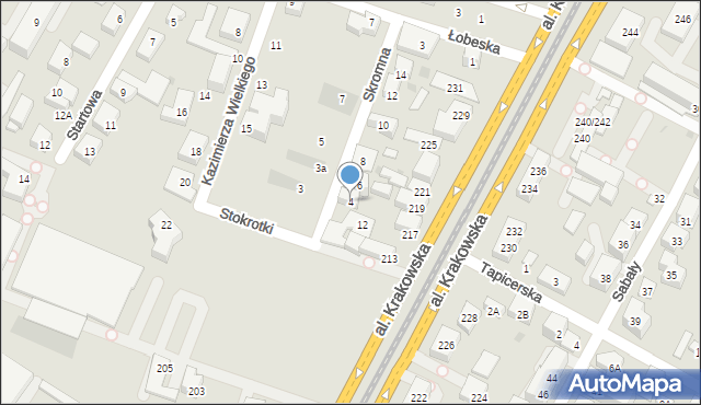 Warszawa, Skromna, 4, mapa Warszawy