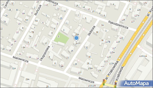 Warszawa, Skibicka, 27, mapa Warszawy