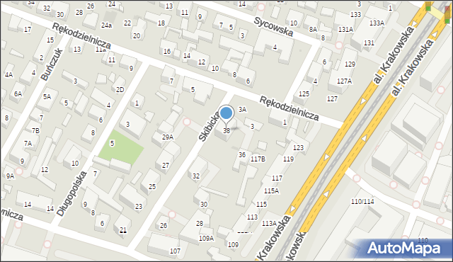 Warszawa, Skibicka, 38, mapa Warszawy