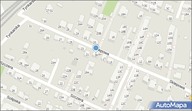 Warszawa, Sklepowa, 19, mapa Warszawy