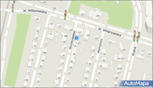 Warszawa, Skrzetuskiego, 40A, mapa Warszawy