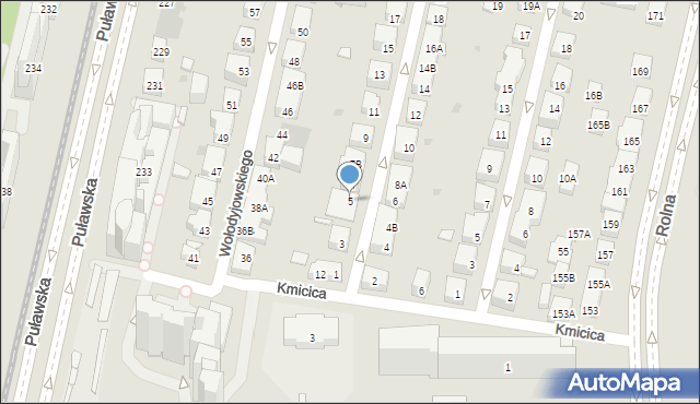 Warszawa, Skrzetuskiego, 5, mapa Warszawy