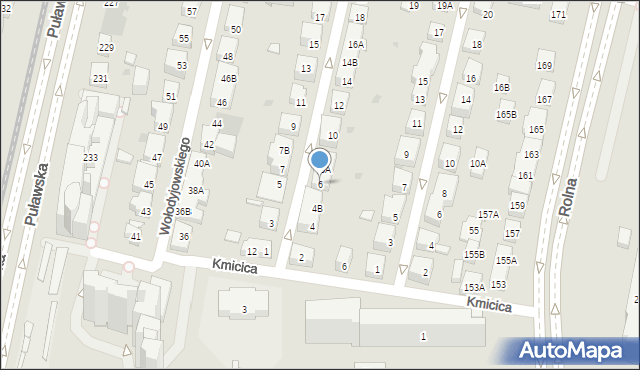 Warszawa, Skrzetuskiego, 6, mapa Warszawy