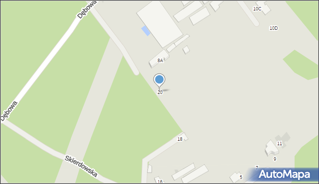 Warszawa, Skierdowska, 20, mapa Warszawy