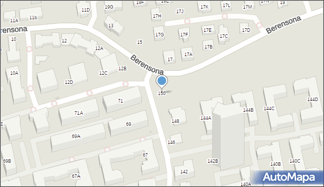 Warszawa, Skarbka z Gór, 150, mapa Warszawy