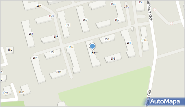 Warszawa, Skarbka z Gór, 15P, mapa Warszawy