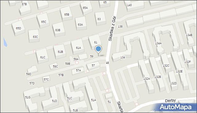 Warszawa, Skarbka z Gór, 53, mapa Warszawy