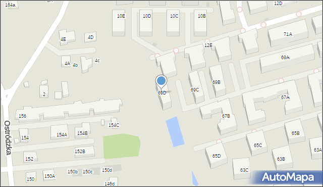 Warszawa, Skarbka z Gór, 69D, mapa Warszawy