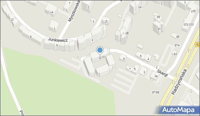 Warszawa, Skargi Piotra, ks., 11, mapa Warszawy