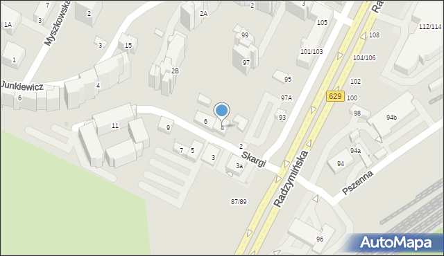 Warszawa, Skargi Piotra, ks., 4, mapa Warszawy