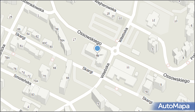 Warszawa, Skargi Piotra, ks., 56, mapa Warszawy