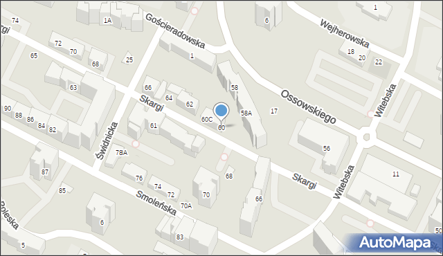 Warszawa, Skargi Piotra, ks., 60, mapa Warszawy