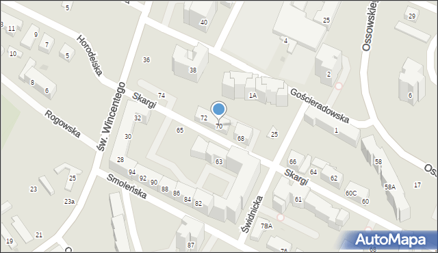 Warszawa, Skargi Piotra, ks., 70, mapa Warszawy