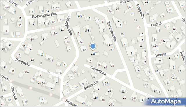 Warszawa, Skrzypcowa, 12b, mapa Warszawy