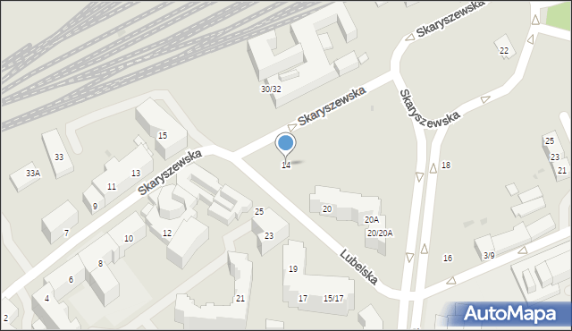 Warszawa, Skaryszewska, 14, mapa Warszawy