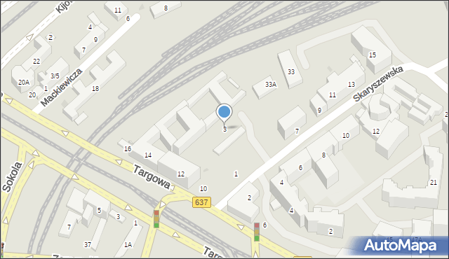 Warszawa, Skaryszewska, 3, mapa Warszawy