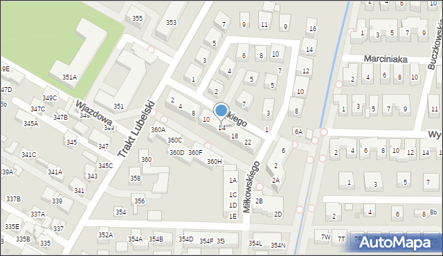 Warszawa, Skalmowskiego Włodzimierza, 14, mapa Warszawy