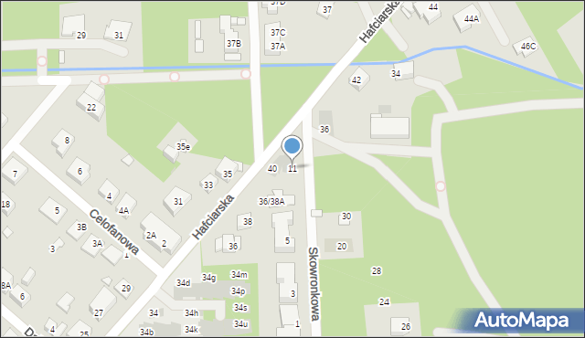 Warszawa, Skowronkowa, 11, mapa Warszawy