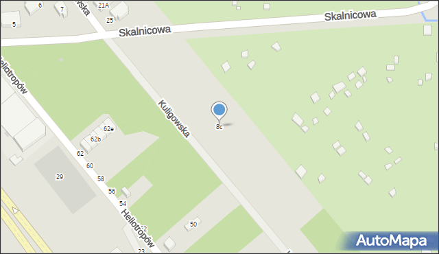 Warszawa, Skalnicowa, 8c, mapa Warszawy