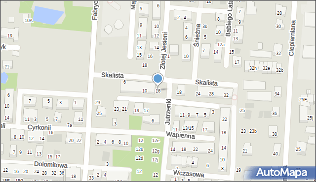 Warszawa, Skalista, 16, mapa Warszawy