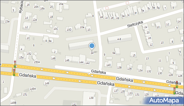 Wejherowo, Skargi Piotra, ks., 14, mapa Wejherowo