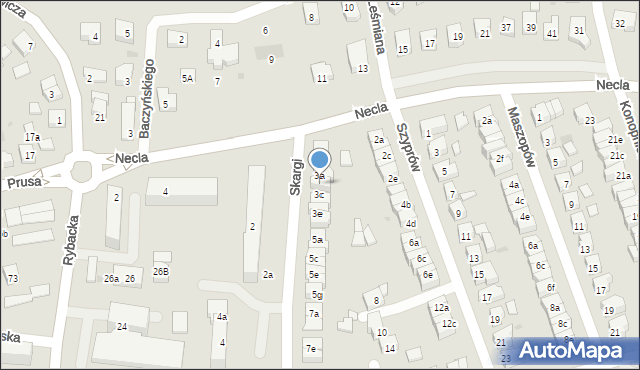 Wejherowo, Skargi Piotra, ks., 3b, mapa Wejherowo