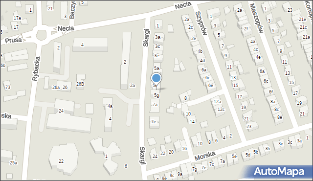 Wejherowo, Skargi Piotra, ks., 5f, mapa Wejherowo