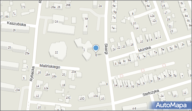 Wejherowo, Skargi Piotra, ks., 6, mapa Wejherowo