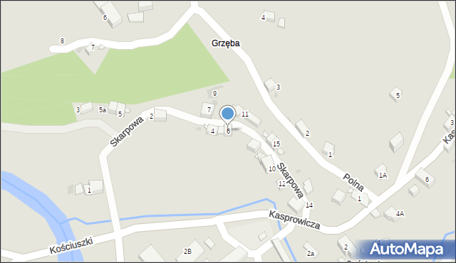 Wleń, Skarpowa, 6, mapa Wleń