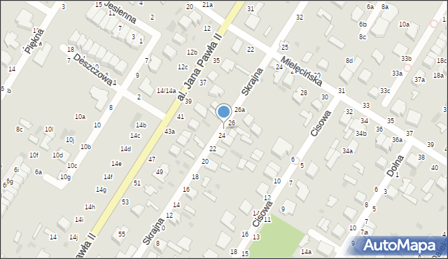 Włocławek, Skrajna, 24a, mapa Włocławka