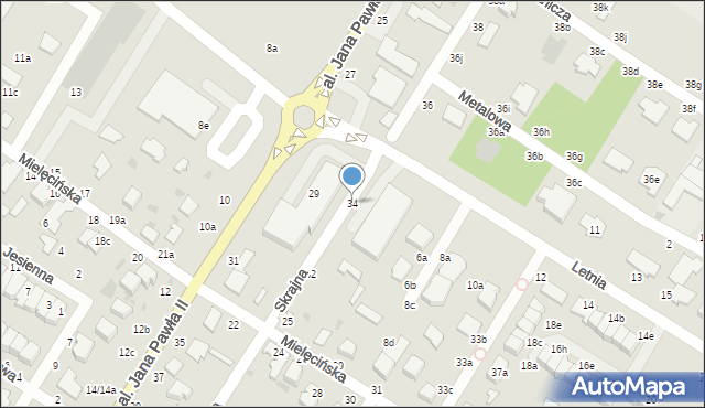 Włocławek, Skrajna, 34, mapa Włocławka