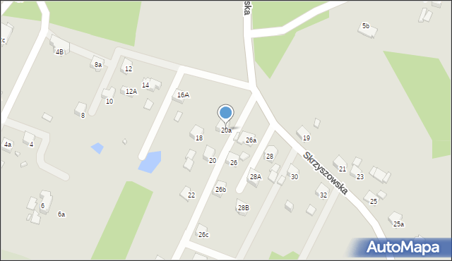 Wodzisław Śląski, Skrzyszowska, 20a, mapa Wodzisławia Śląskiego