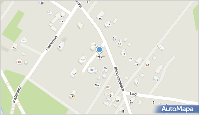 Wodzisław Śląski, Skrzyszowska, 78a, mapa Wodzisławia Śląskiego