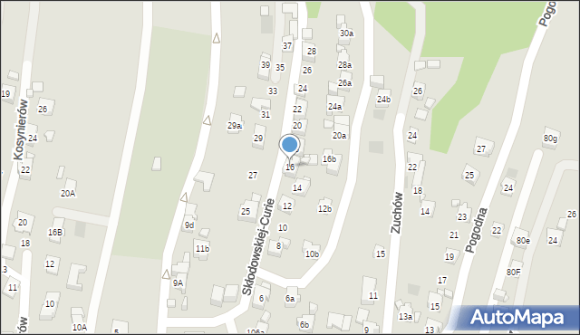 Wodzisław Śląski, Skłodowskiej-Curie Marii, 16, mapa Wodzisławia Śląskiego