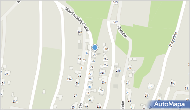 Wodzisław Śląski, Skłodowskiej-Curie Marii, 28, mapa Wodzisławia Śląskiego