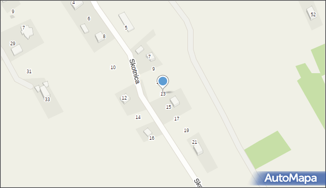 Wola Radziszowska, Skotnica, 13, mapa Wola Radziszowska