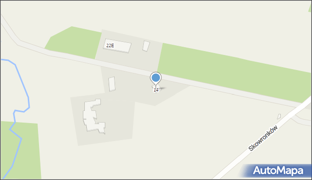 Wólka Pracka, Skowronków, 14, mapa Wólka Pracka