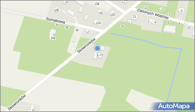 Wólka Pracka, Skowronków, 3, mapa Wólka Pracka