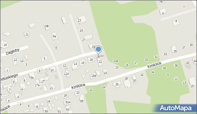 Wołomin, Skrzetuskiego, 20, mapa Wołomin