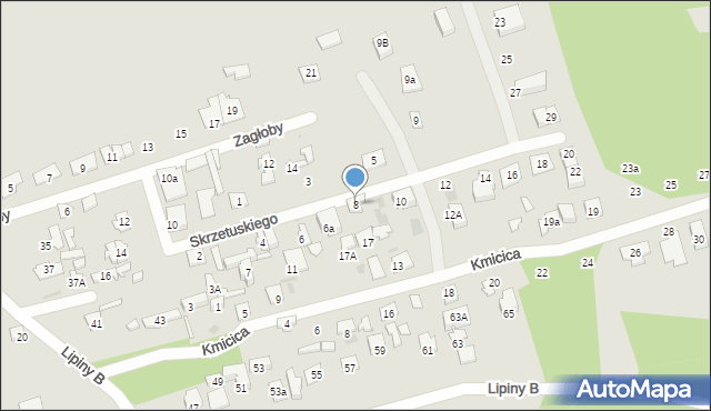 Wołomin, Skrzetuskiego, 8, mapa Wołomin