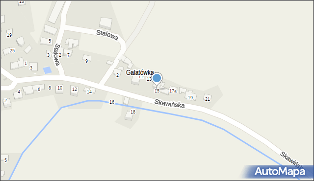 Wołowice, Skawińska, 15, mapa Wołowice