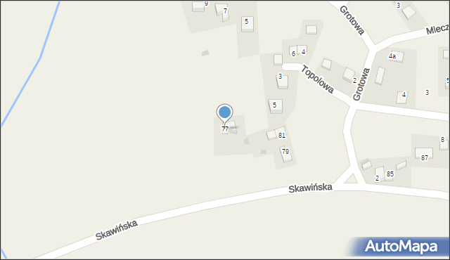 Wołowice, Skawińska, 77, mapa Wołowice