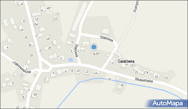 Wołowice, Skawińska, 9, mapa Wołowice