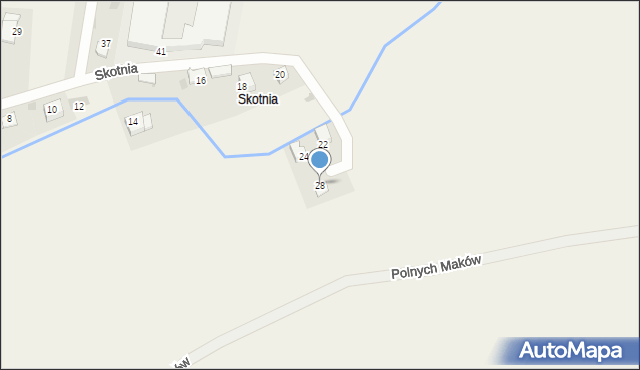 Wołowice, Skotnia, 28, mapa Wołowice